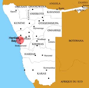 henties-bay location