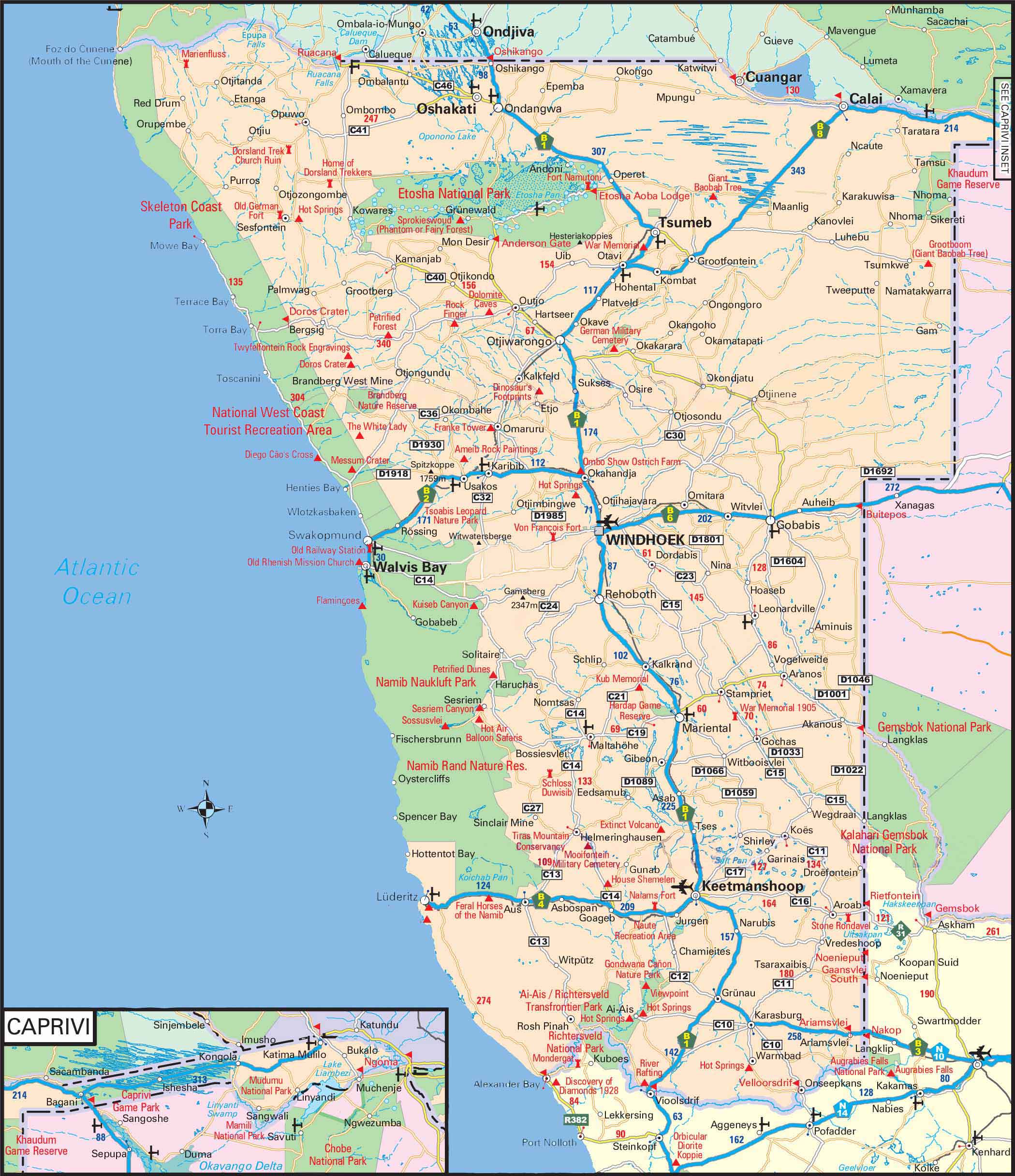 Map Namibia 