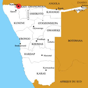 Ruacana location