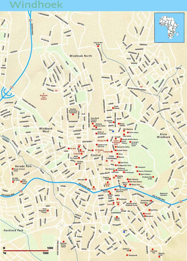 Windhoek map