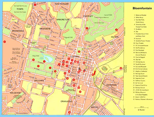 Bloemfontein map