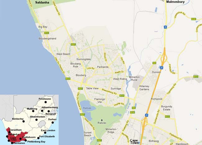 Blouberg map