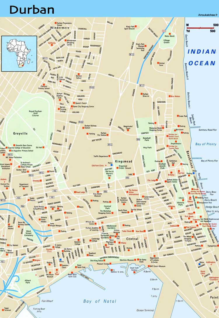 Durban map