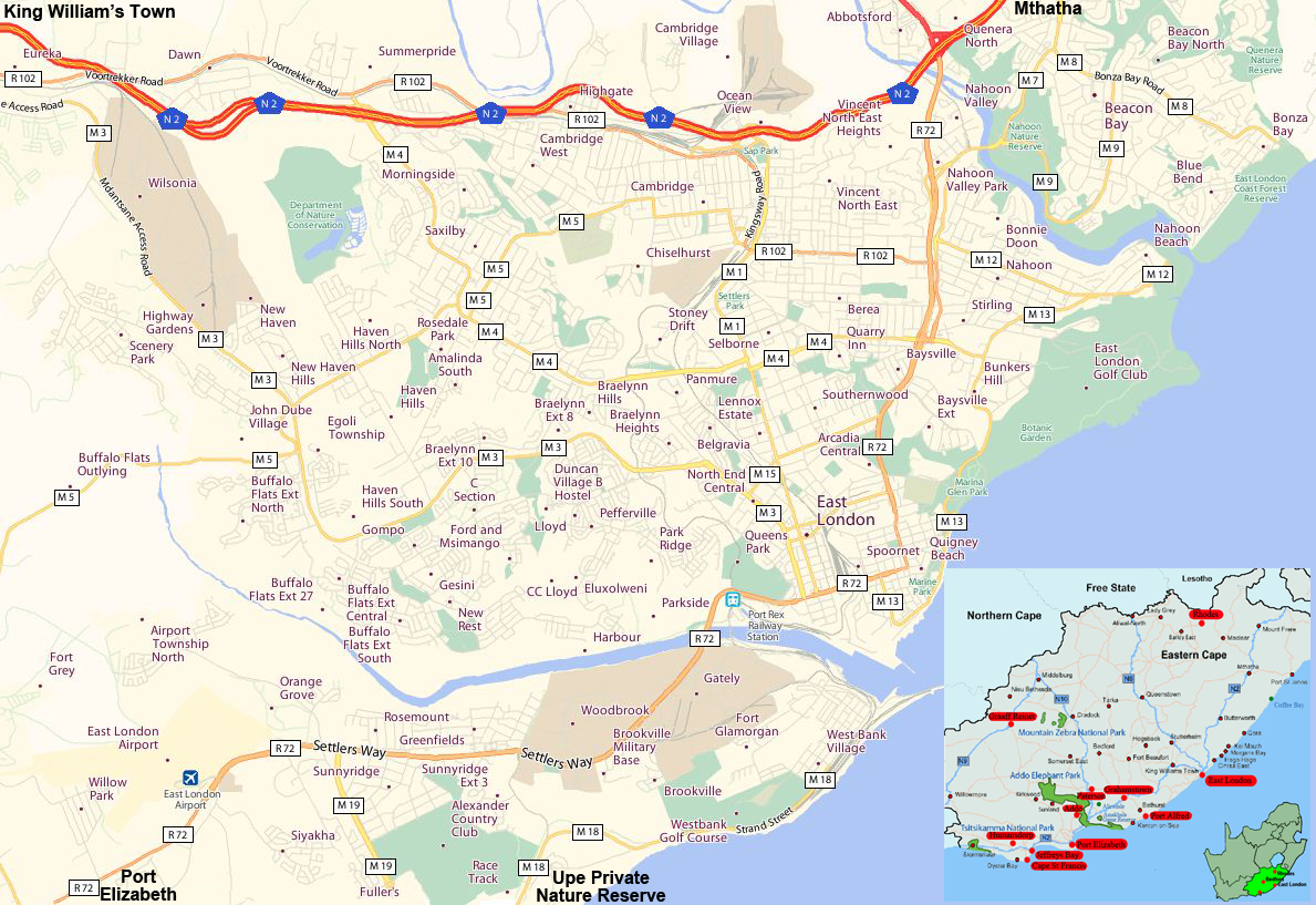 East London South Africa Map East London Travel Guide : Accommodation | Tourist Information | Activities | Climate | Map ... East London South Africa Map East London Travel Guide : Accommodation | Tourist Information | Activities | Climate | Map ...