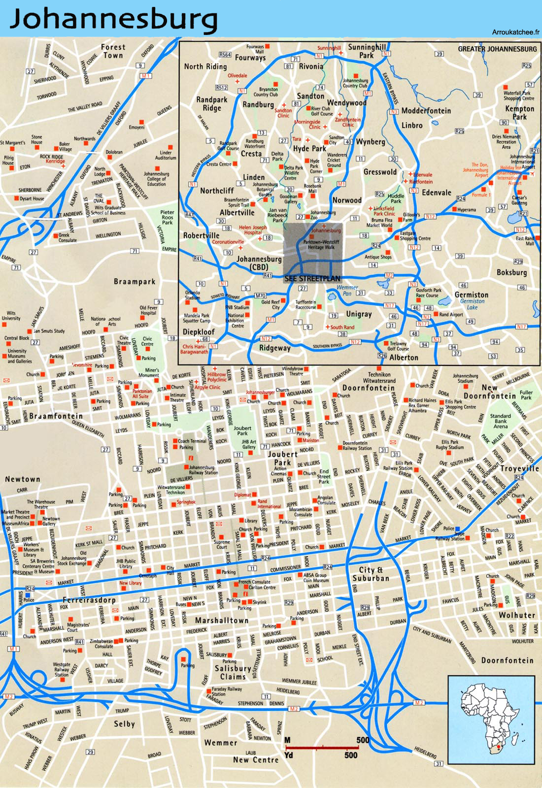 Johannesburg Street Map 