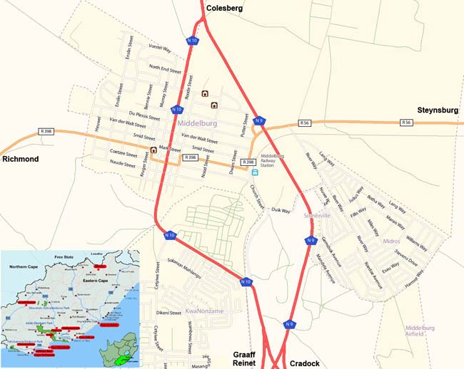 Middelburg map