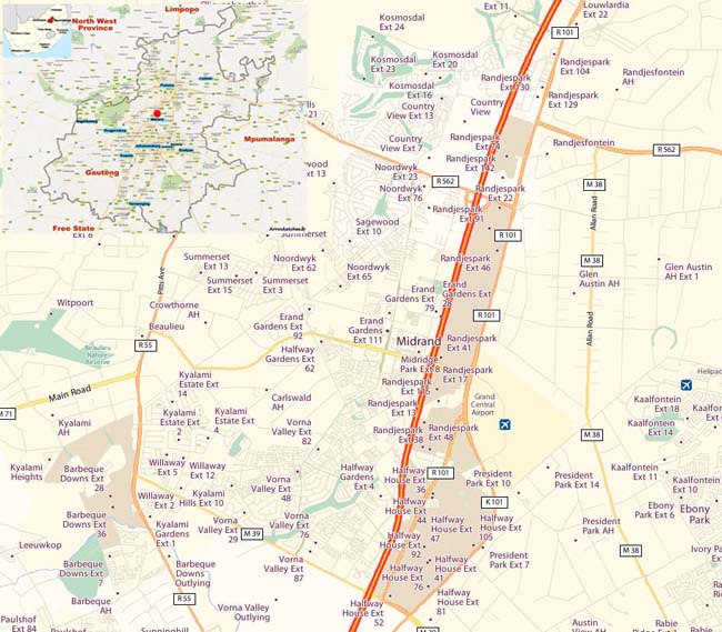 Midrand map