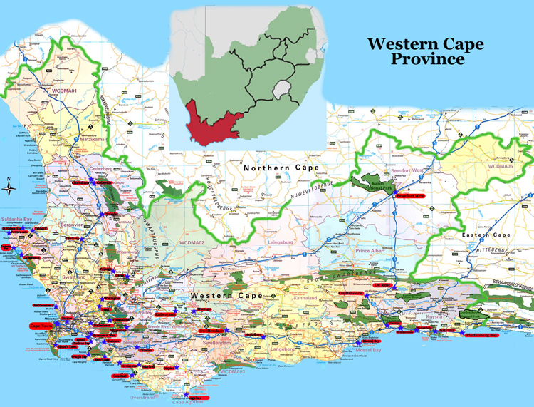 Western Cape map